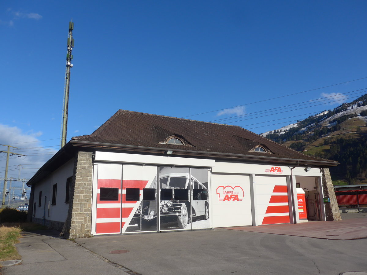 (213'135) - Alte AFA-Garage am 25. Dezember 2019 in Frutigen