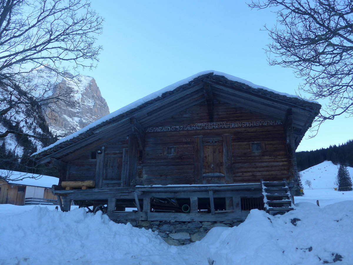 (213'400) - Alter Speicher von 1637 am 5. Januar 2020 auf der Schwarzwaldalp