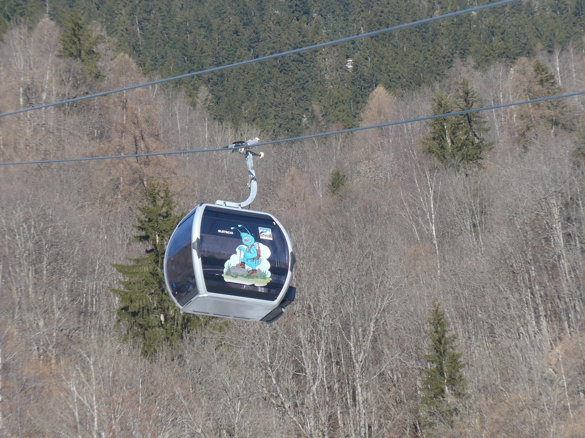 (214'140) - Gondelbahn Fiesch-Eggishorn - Nr. 1 - am 9. Februar 2020 in Fiesch, Talstation
