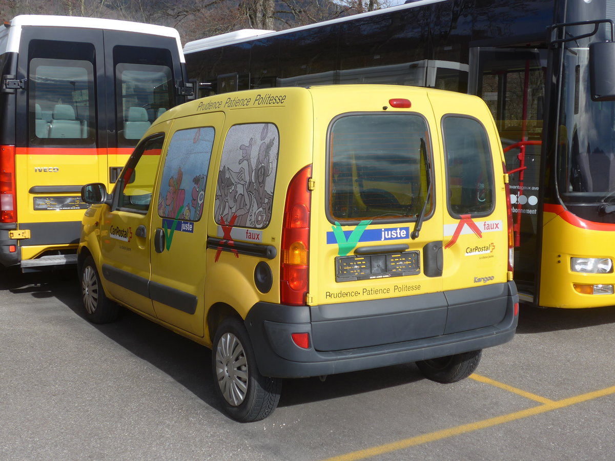 (214'296) - PostAuto - Renault am 16. Februar 2020 in Develier
