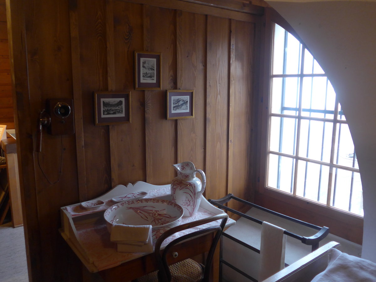 (214'530) - Zimmer in der Pension Hari am 19. Februar 2020 im Heimatmuseum Adelboden