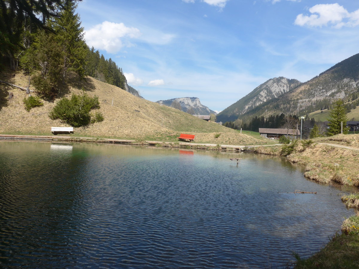 (216'177) - Das Blauseeli am 17. April 2020 auf der Grimmialp