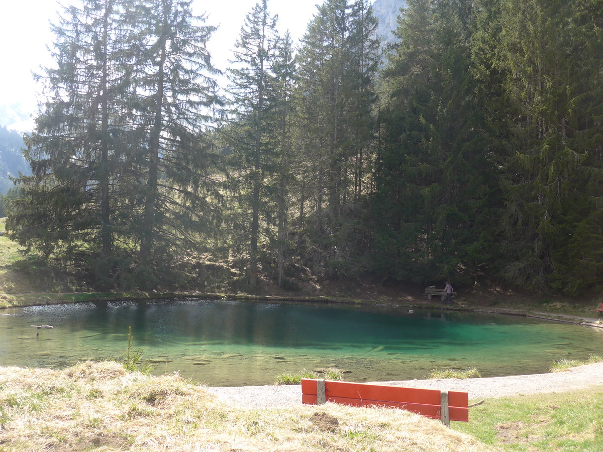 (216'179) - Das Blauseeli am 17. April 2020 auf der Grimmialp