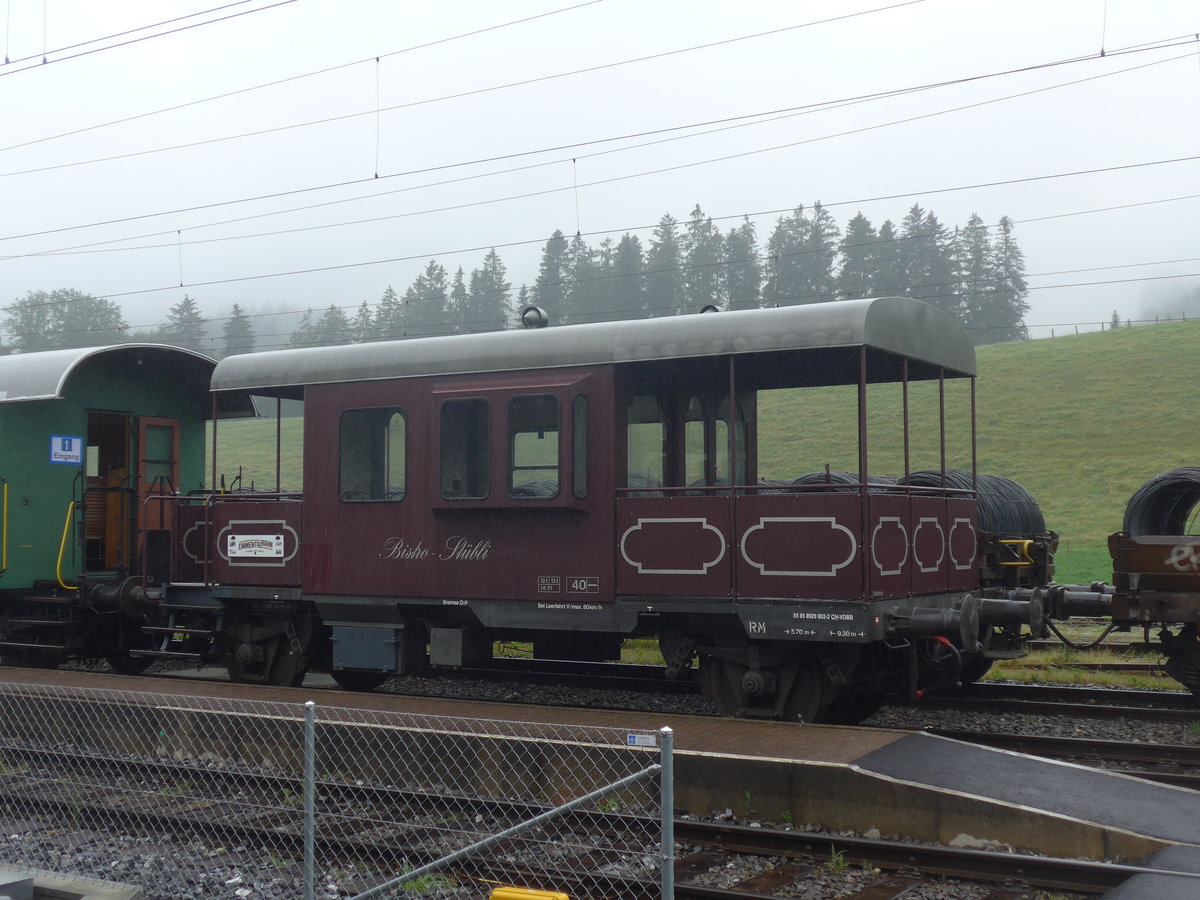 (217'940) - EmmentalBahn Bistro St�bli am 14. Juni 2020 im Bahnhof Sumiswald-Gr�nen