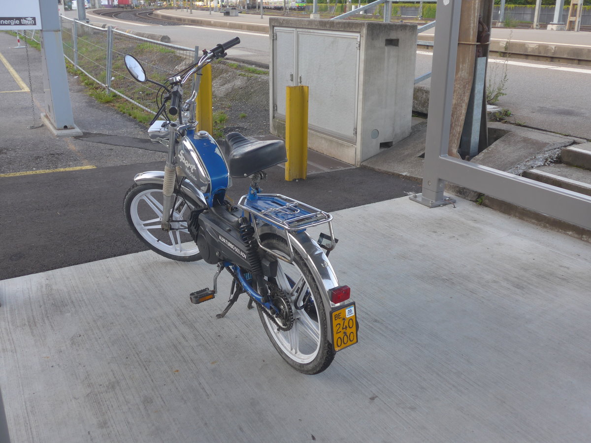 (218'064) - Motorfahrrad - BE 240'000 - Staco am 21. Juni 2020 beim Bahnhof Thun