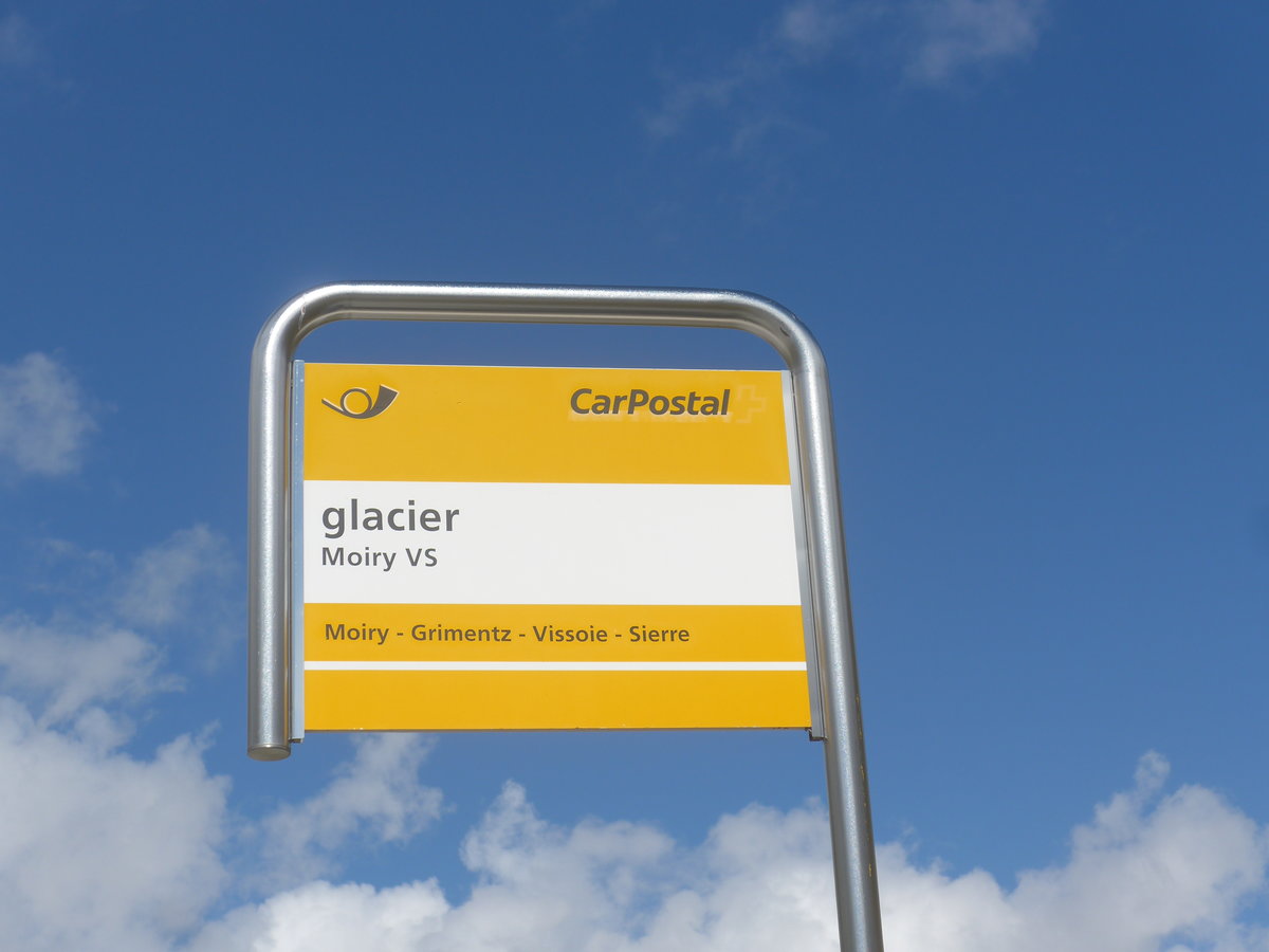 (220'493) - PostAuto-Haltestelle - Moiry VS, glacier - am 6. September 2020
