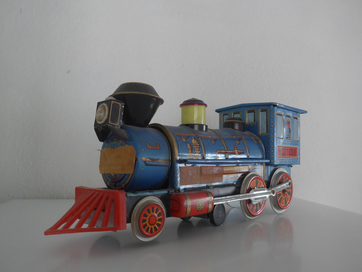 (223'970) - Western-Lokomotive aus Blech  Made in Japan  von 1966 am 6. M�rz 2021 in Thun