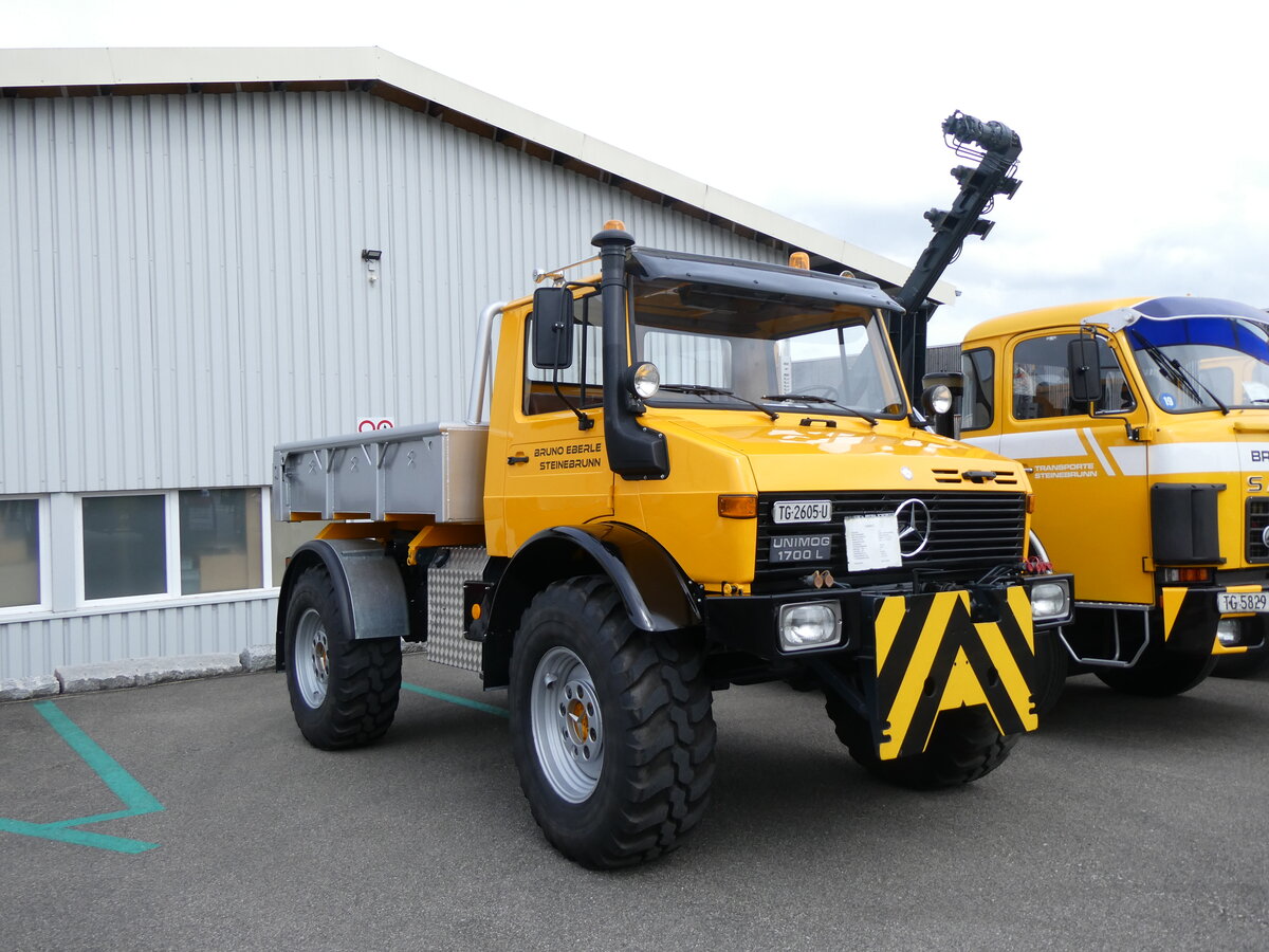 (226'029) - Eberle, Steinebrunn - TG 2605 U - Mercedes-Unimoc am 4. Mai 2024 in Attikon, Wegm�ller
