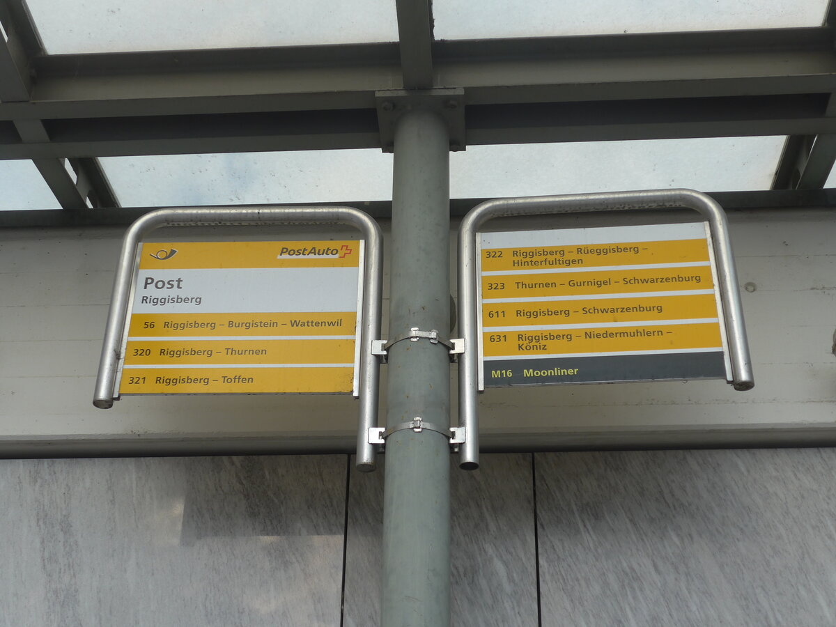 (227'014) - PostAuto-Haltestelle - Riggisberg, Post - am 7. August 2021