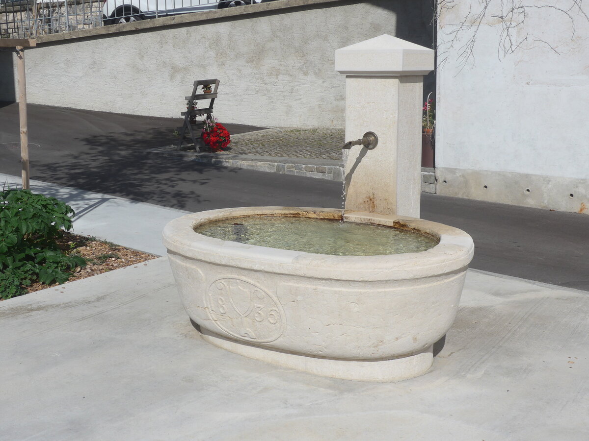 (227'540) - Brunnen von 1836 am 28. August 2021 in Vallorbe