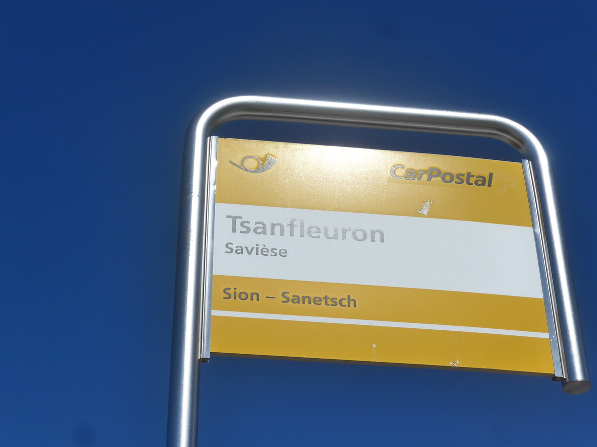 (227'617) - PostAuto-Haltestelle - Savi�se, Tsanfleuron - am 29. August 2021