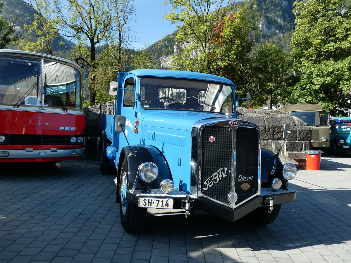 (228'549) - Staatskellerei, Z�rich - SH 714 - FBW am 2. Oktober 2021 in N�fels, FBW-Museum