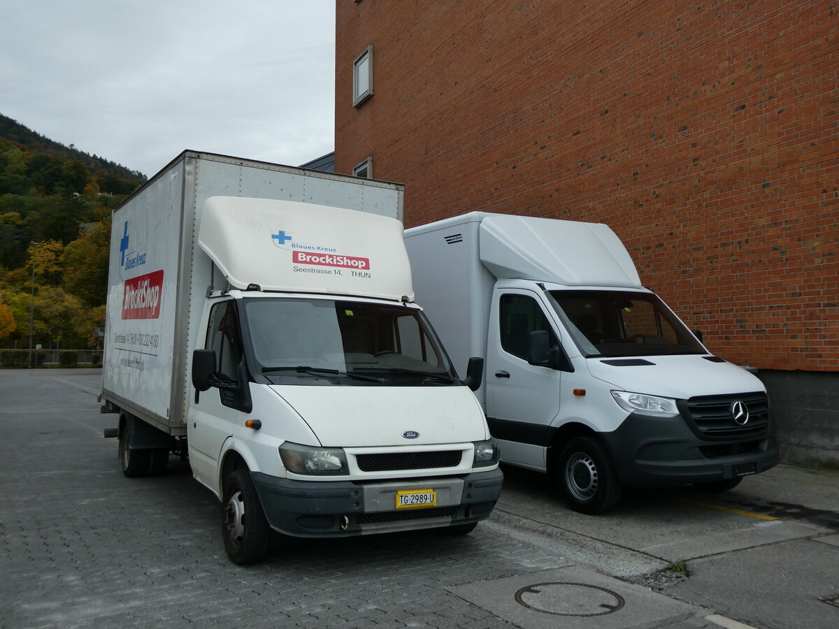 (229'447) - BrockiShop, Thun - TG 2989 U - Ford am 19. Oktober 2021 in Thun, Rosenau (altes Fahrzeug)