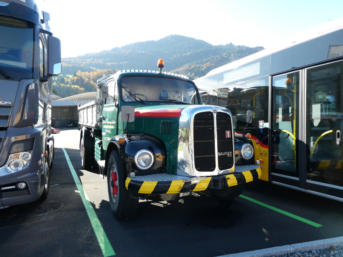 (229'747) - Baumgartner, Glarus - Nr. 1 - Saurer am 23. Oktober 2021 in Nesslau, Altherr
