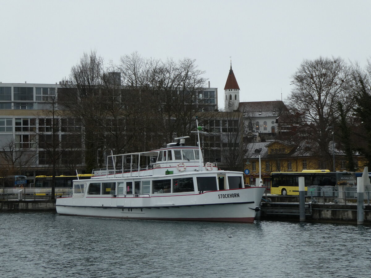 (231'089) - Motorschiff Stockhorn am 11. Dezember 2021 an der Schiffl�ndte Thun