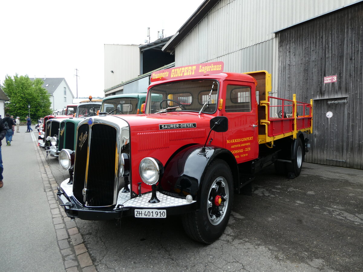 (235'289) - Gimpert, Gossau - ZH 401'910 - Saurer am 7. Mai 2022 in Attikon, Wegm�ller