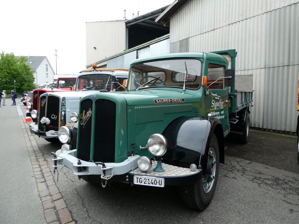 (235'290) - Stauffer - TG 2140 U - Saurer am 7. Mai 2022 in Attikon, Wegm�ller