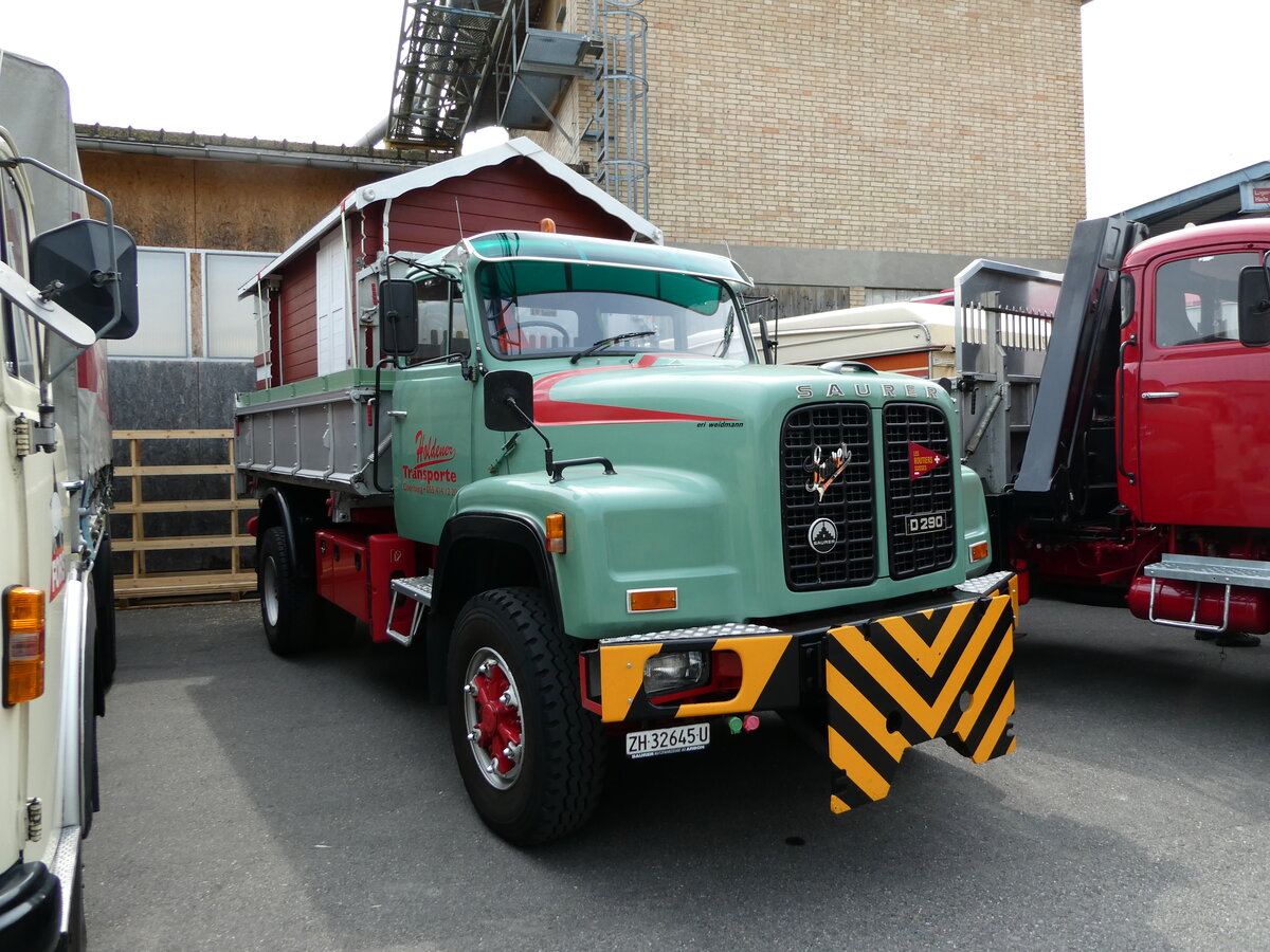 (235'346) - Holdener, Oberiberg - ZH 32'645 U - Saurer am 7. Mai 2022 in Attikon, Wegm�ller
