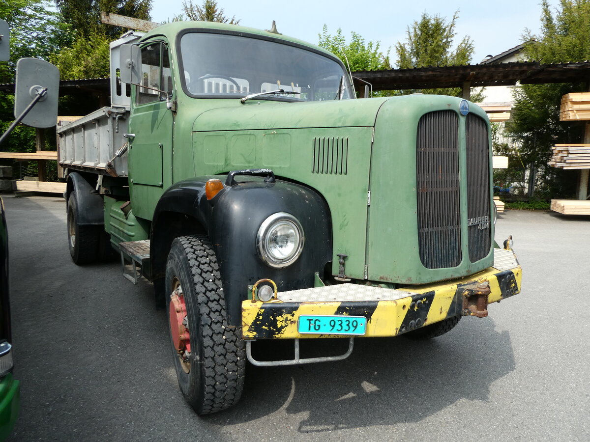 (235'364) - Saurer - TG 9339 - am 7. Mai 2022 in Attikon, Wegm�ller