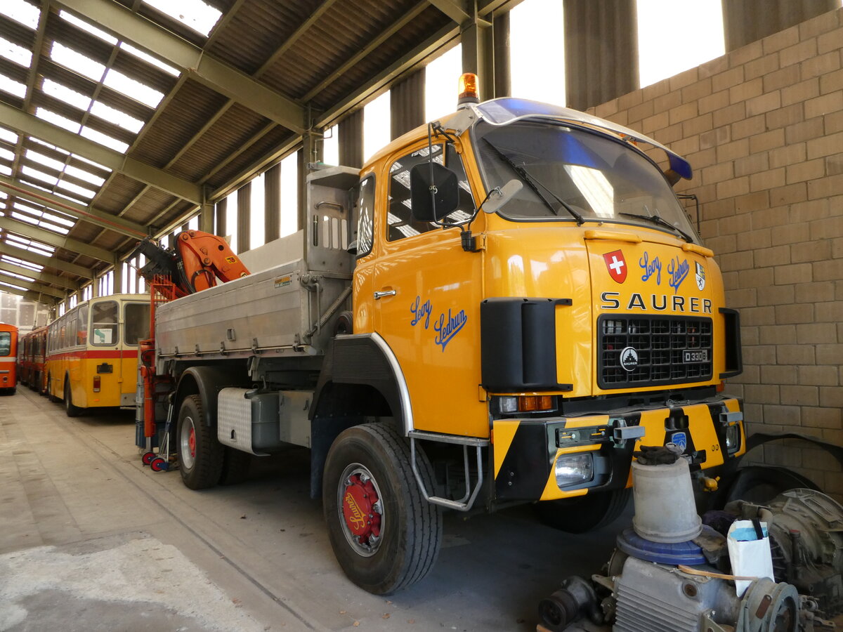 (235'630) - Levy, Sedrun - Saurer am 15. Mai 2022 in Oberburg, Ziegelgut