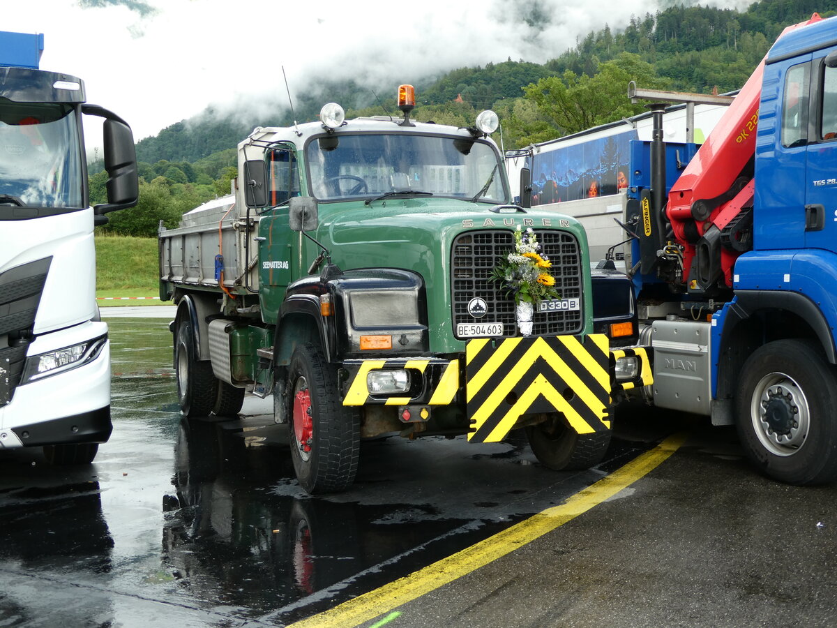 (237'441) - Seematter, Unterseen - BE 504'603 - Saurer am 24. Juni 2022 in Interlaken, Flugplatz