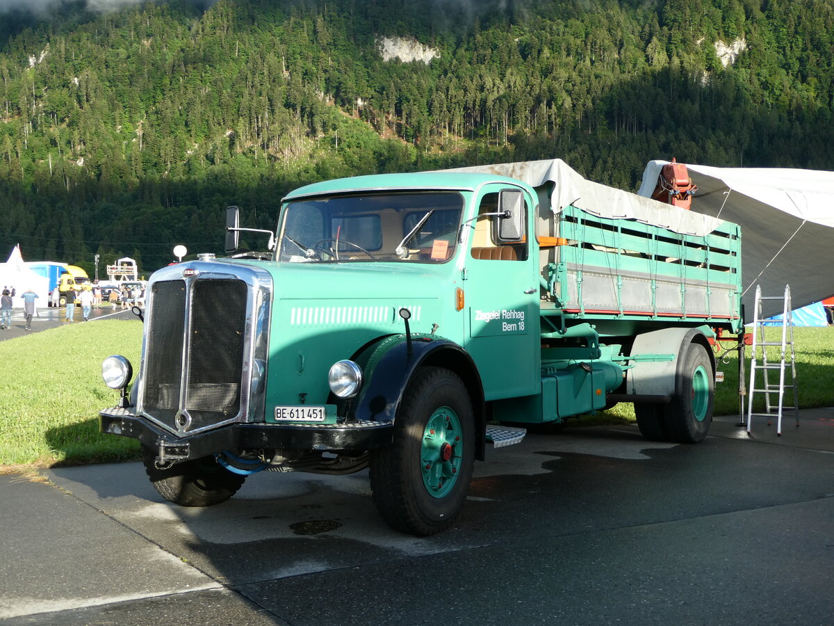 (237'459) - Ziegelei Rehag, Bern - BE 611'451 - FBW am 24. Juni 2022 in Interlaken, Flugplatz