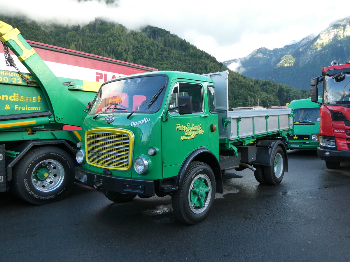 (237'470) - Schmid, Affoltern a.A. - Saurer-OM am 24. Juni 2022 in Interlaken, Flugplatz