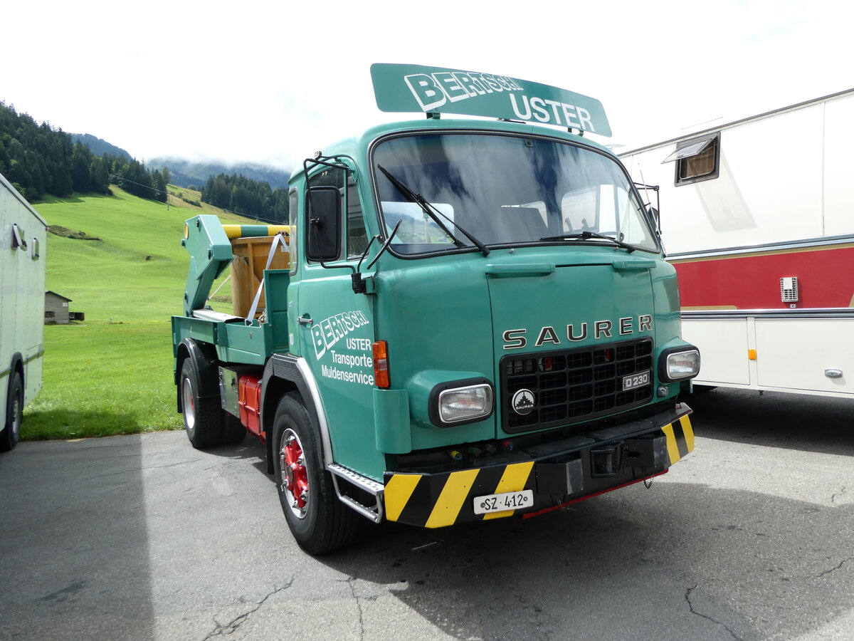 (239'232) - Bertschi, Uster - Nr. 10/SZ 412 - Saurer am 20. August 2022 in Wildhaus, Munzenriet