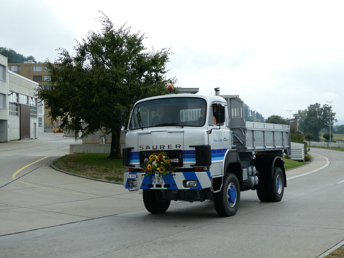 (239'544) - Sch�r - BL 6596 - Saurer am 27. August 2022 in Oberkirch, CAMPUS Sursee