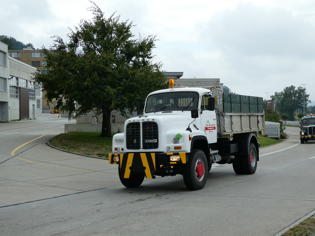 (239'561) - Baumgartner, Glarus - Nr. 8/GL 3745 - Saurer am 27. August 2022 in Oberkirch, CAMPUS Sursee