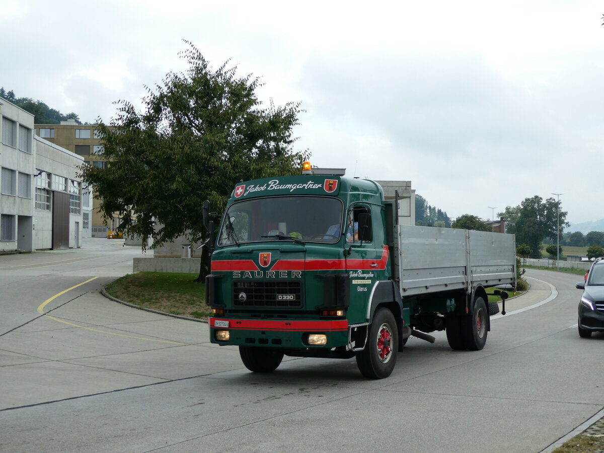 (239'564) - Baumgartner, Glarus - ZH 32'724 U - Saurer am 27. August 2022 in Oberkirch, CAMPUS Sursee