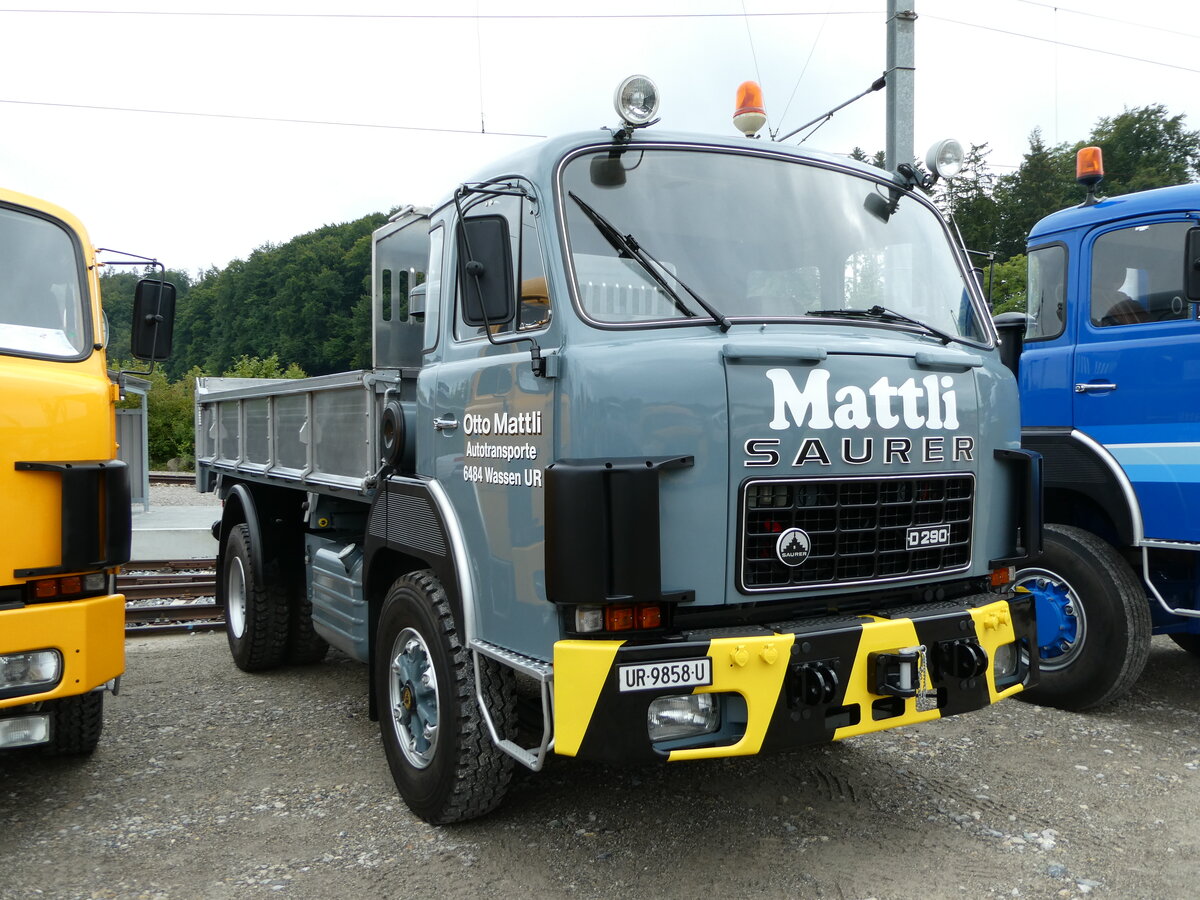 (239'670) - Mattli, Wassen - UR 9858 U - Saurer am 27. August 2022 in Oberkirch, CAMPUS Sursee