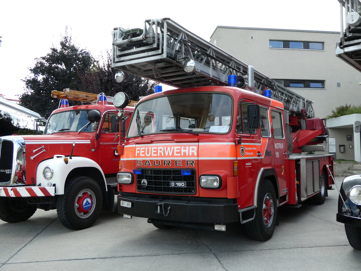 (239'700) - Feuerwehr, K�niz - AG 9239 U - Saurer am 27. August 2022 in Oberkirch, CAMPUS Sursee