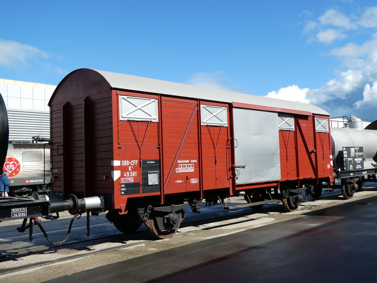 (240'538) - SBB-G�terwagen - Nr. 49'361 - am 2. Oktober 2022 in Yverdon, D�p�t