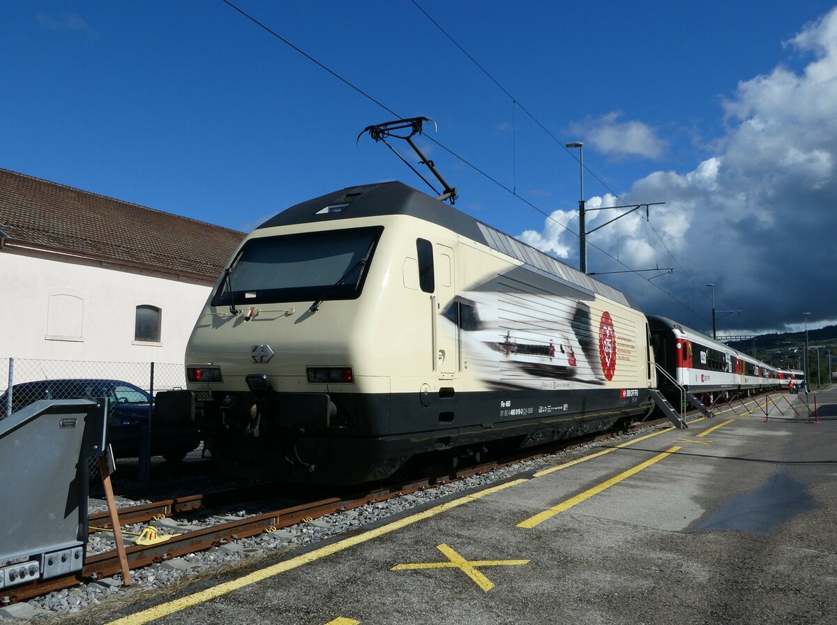 (240'547) - SBB-Lokomotive - Nr. 460'019-3 - am 2. Oktober 2022 in Yverdon, D�p�t