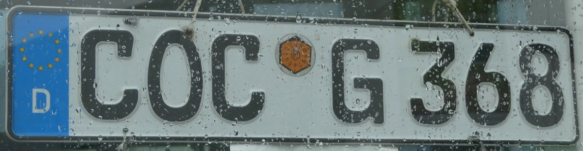 (242'131) - Autonummer aus Deutschland - COC-G 368 - am 5. November 2022 beim Bahnhof Interlaken Ost