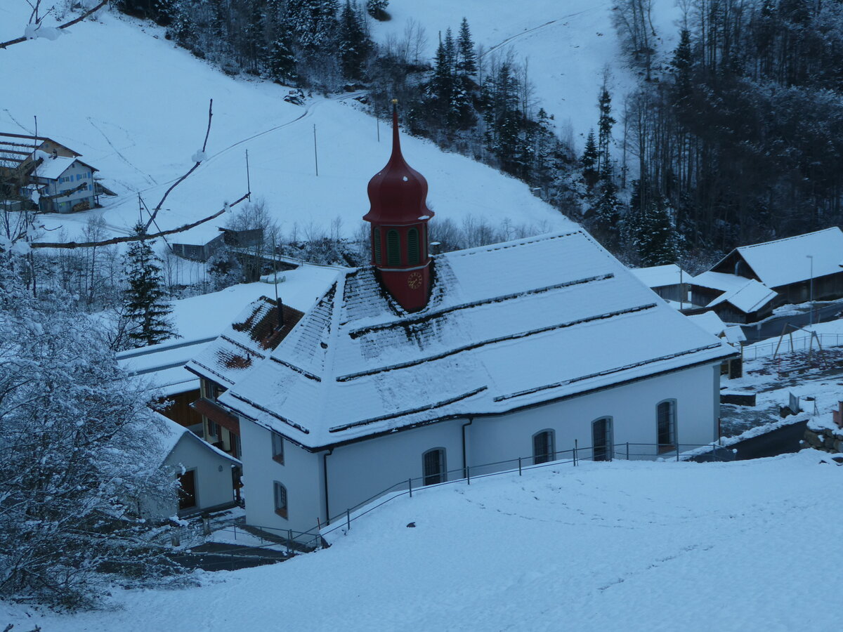 (243'605) - Kirche Maria zum Guten Rat am 8. Dezember 2022 in Riemenstalden