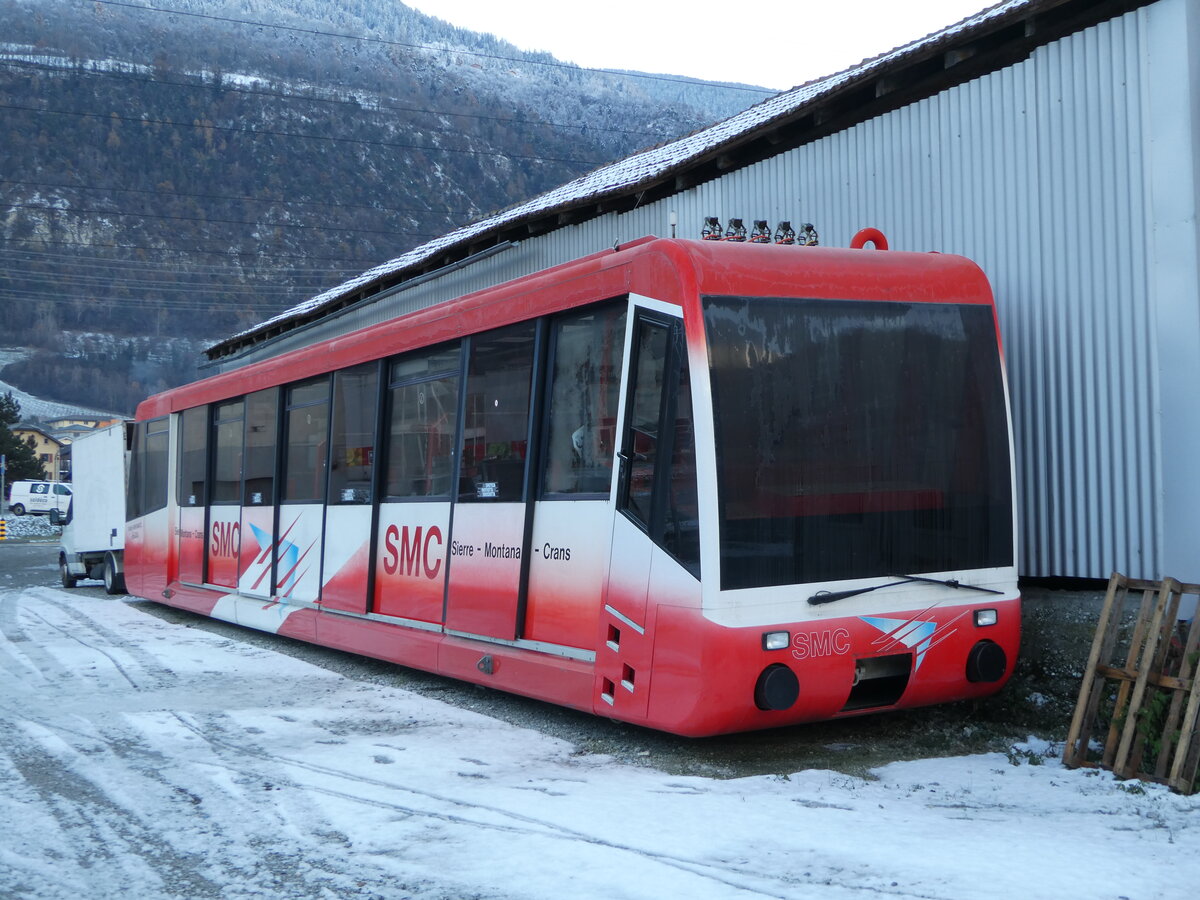 (243'744) - Ausrangierte SMC-Standseilbahn am 11. Dezember 2022 in Gr�ne