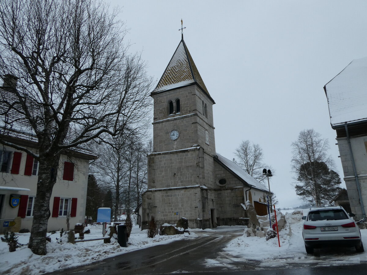 (245'658) - Kirche in La Br�vine am 2. Februar 2023