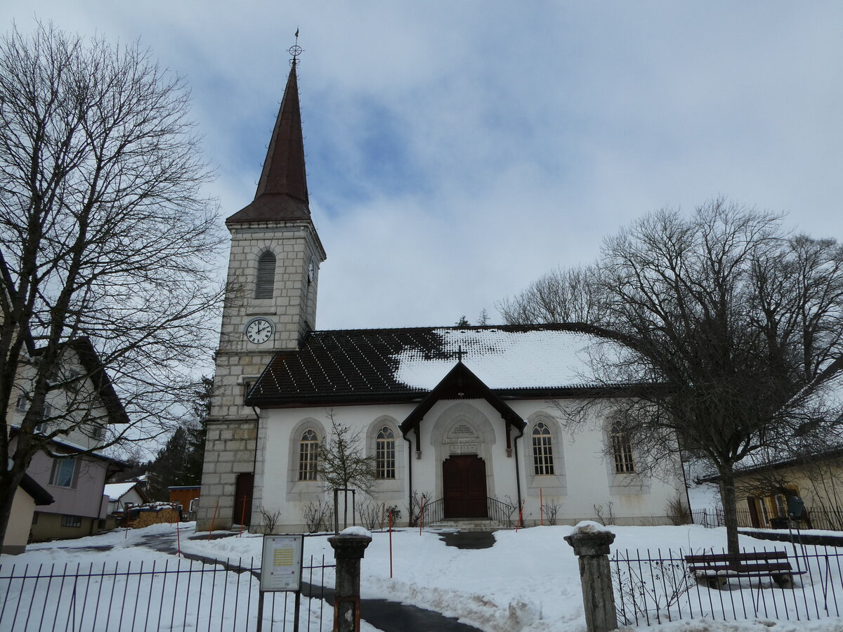 (245'686) - Kirche La C�te-aux-F�es am 2. Februar 2023