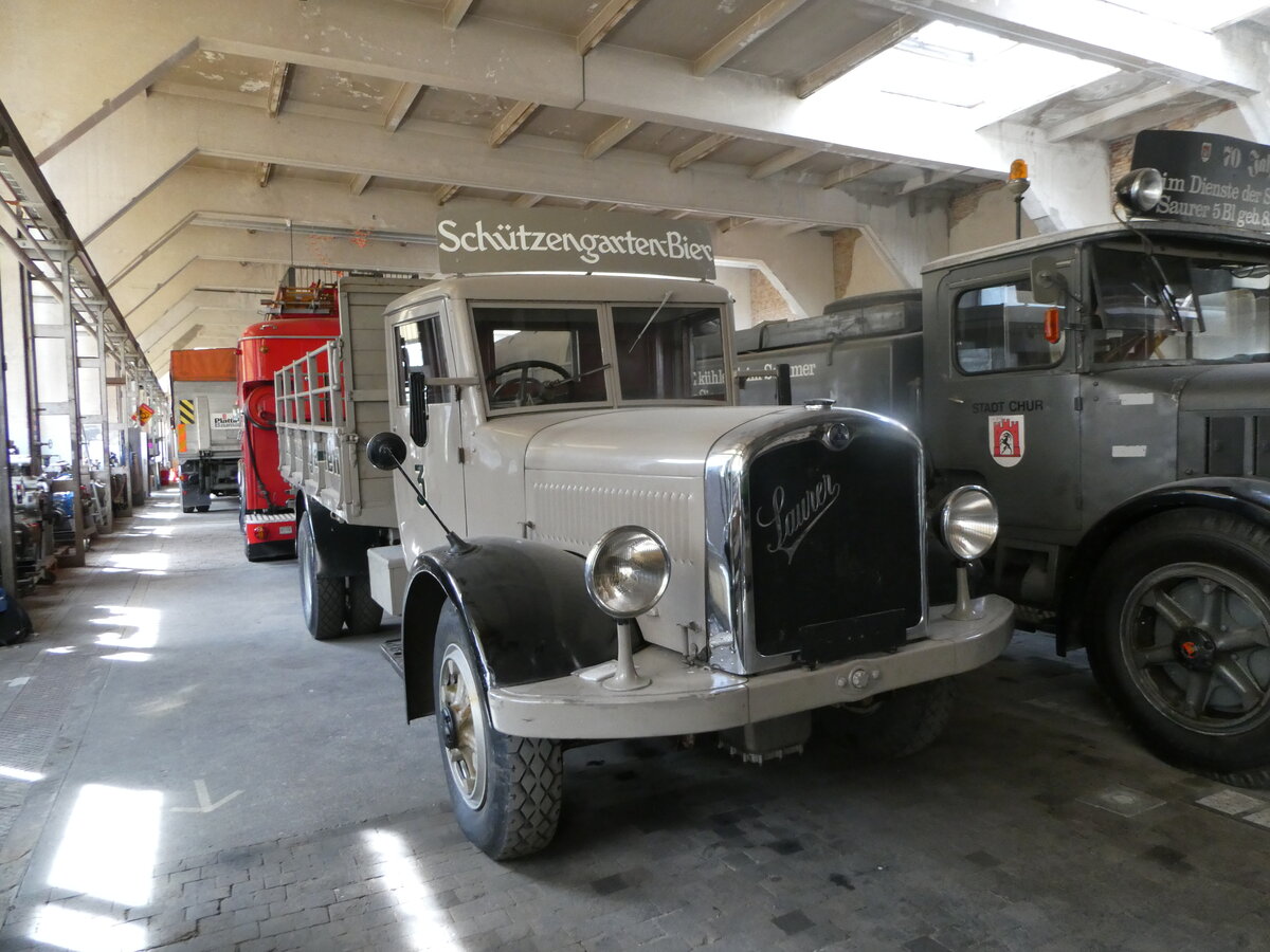 (247'345) - Sch�tzengarten, St. Gallen - Nr. 3 - Saurer am 17. M�rz 2023 in Arbon, Saurermuseum Depot