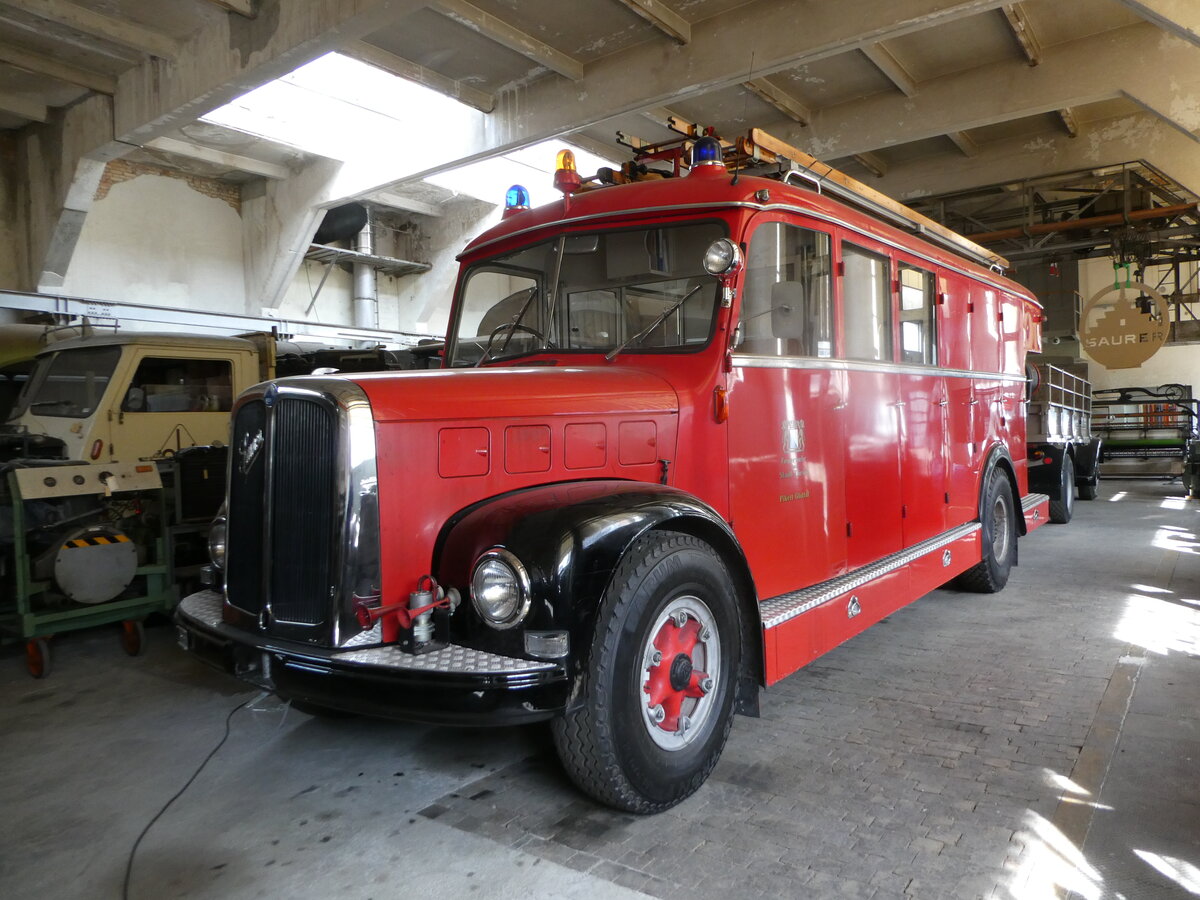 (247'351) - Feuerwehr, Z�rich - Saurer am 17. M�rz 2023 in Arbon, Saurermuseum Depot