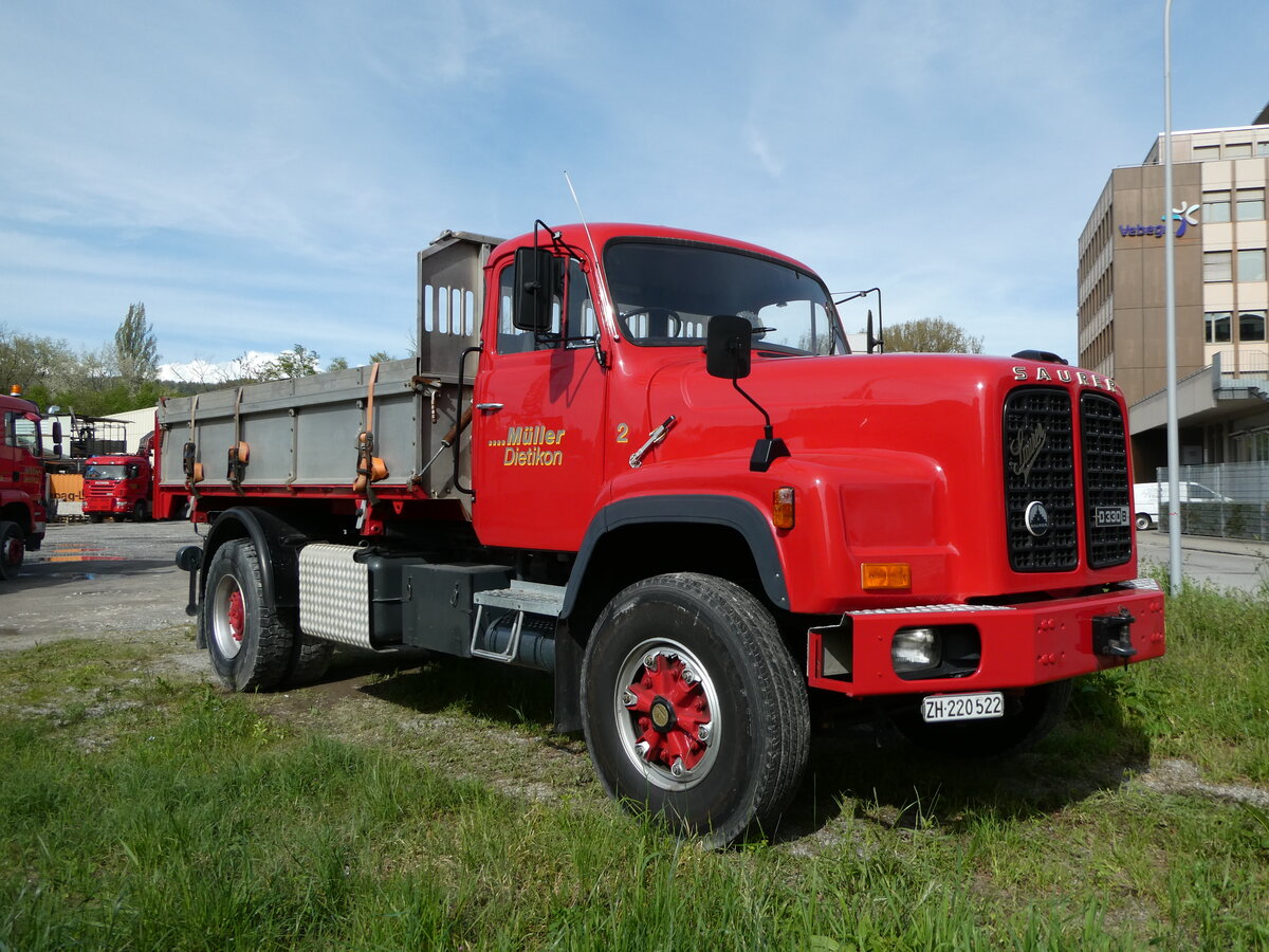(249'261) - M�ller, Dietikon - Nr. 2/ZH 220'522 - Saurer am 29. April 2023 in Dietikon