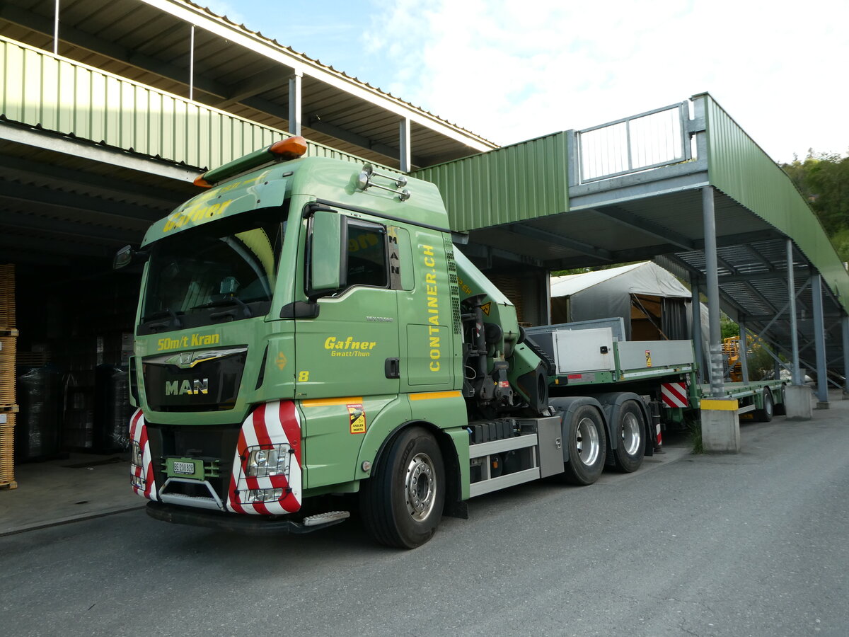 (249'564) - Gafner, Gwatt - Nr. 8/BE 208'828 - MAN am 4. Mai 2023 in Gwatt, Garage