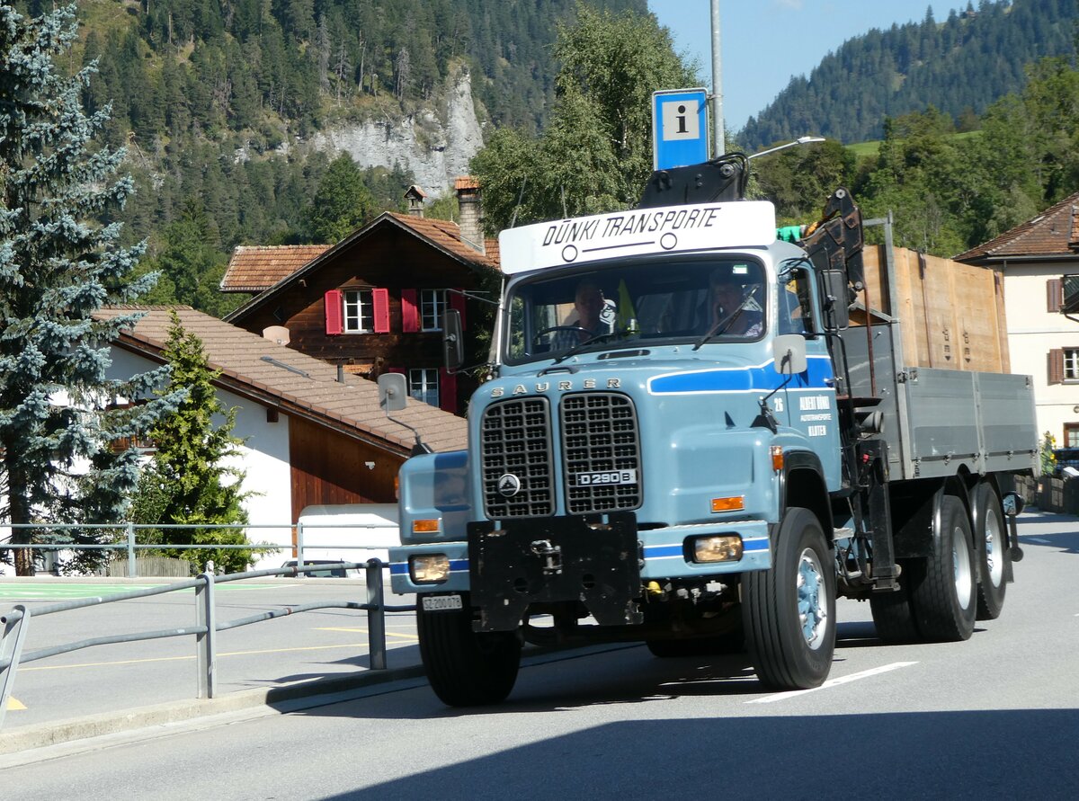 (254'886) - D�nki, Kloten - Nr. 26/SZ 200'078 - Saurer am 8. September 2023 in Zillis, Dorf