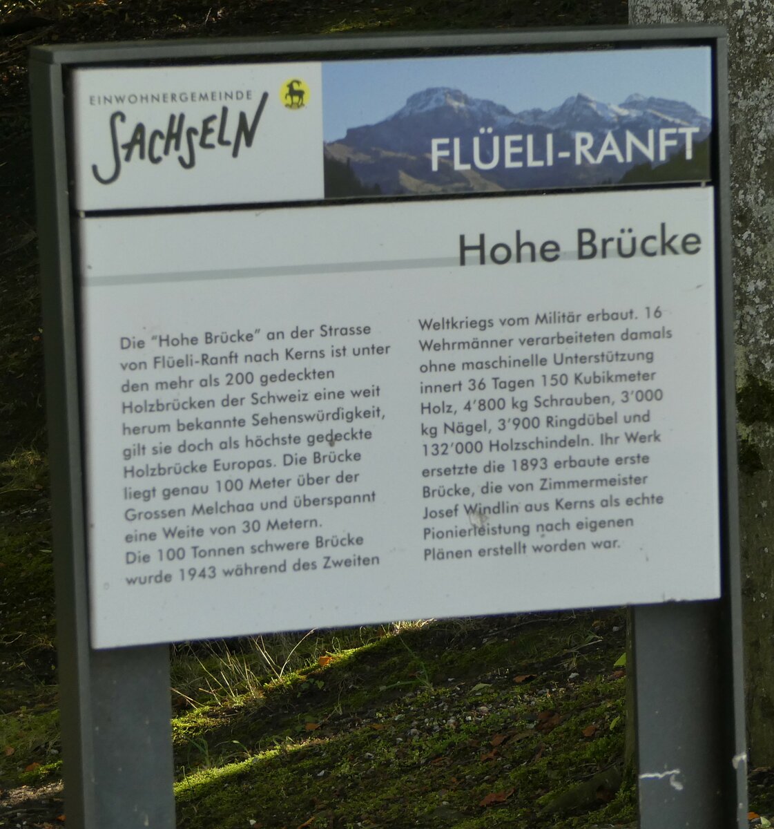 (256'502) - Beschreibung Hohe Br�cke am 28. Oktober 2023 in Sachseln