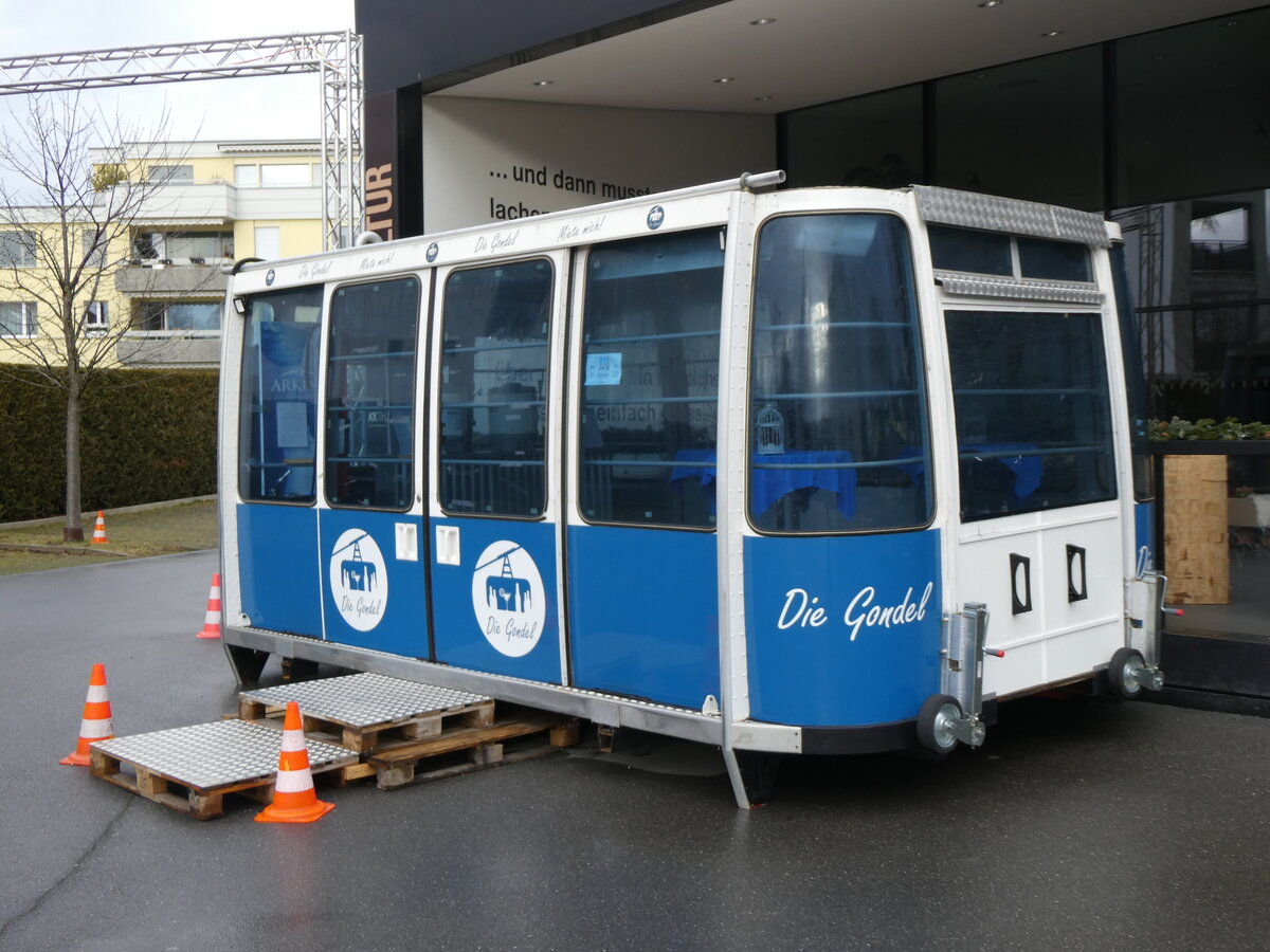(258'748) - Die Gondel (ex M�nnlichen Gondelbahn) am 15. Januar 2024 in Thun, KK Thun