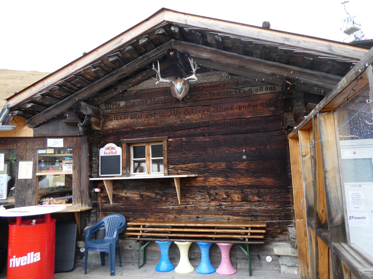 (259'521) - �ltestes Geb�ude von Adelboden aus dem Jahr 1643; wurde im Jahr 1982 an den heutigen Standort versetzt - am 22. Februar 2024 in Adelboden, Burriszun