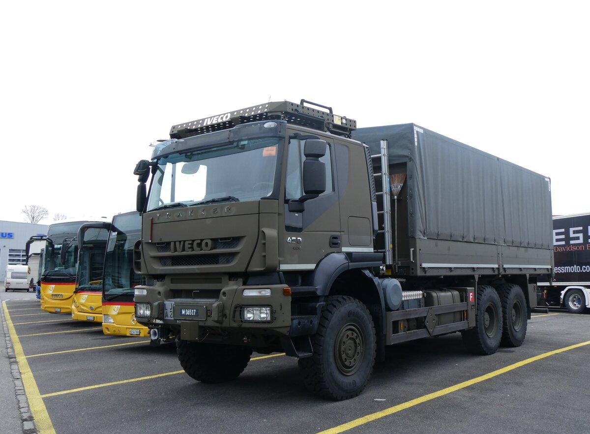 (260'436) - Schweizer Armee - M+36'517 - Iveco am 17. M�rz 2024 in Kerzers, Interbus