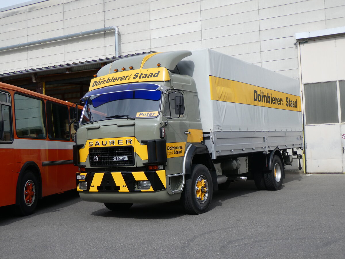 (261'894) - Dornbierer, Staad - SG 16'591 - Saurer am 4. Mai 2024 in Attikon, Wegm�ller